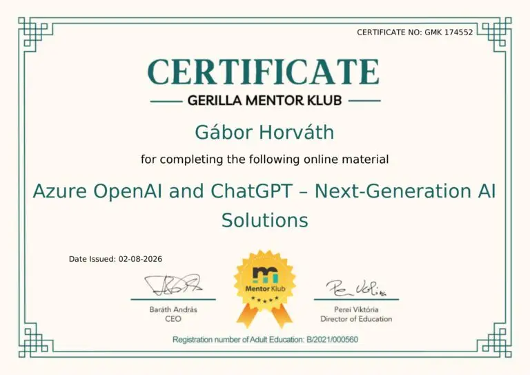 Home Gerilla Mentor Klub – Azure OpenAI and ChatGPT: Next-Generation AI Solutions